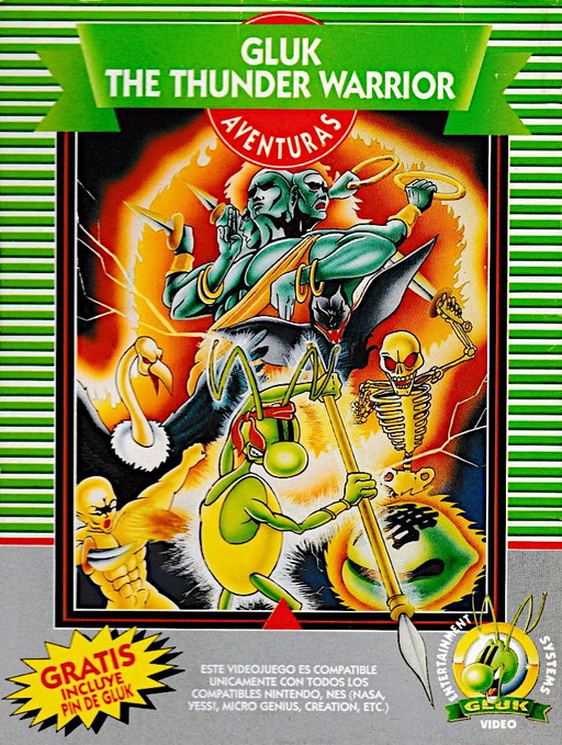 Gluk the Thunder Warrior (Spain) (Gluk Video) (Unl) box art